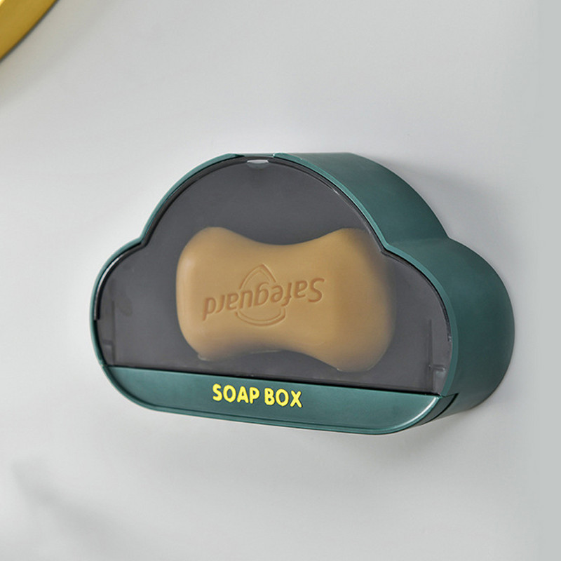 Debesys Muilo dėžutė Dulkėms atsparus diržo dangtelis Muilo laikiklis Vonios siena Pakabinamas kanalizacijos muilo stovas Kūrybinė vonia Dušo muilo lėkštės padėklas R