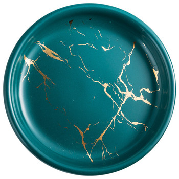 Nordic Ins Wind Marble Χρυσό κεραμικό πιάτο σαπουνιού Δημιουργικό αξεσουάρ διακόσμησης μπάνιου σπιτιού Στρογγυλό κεραμικό κουτί σαπουνιού