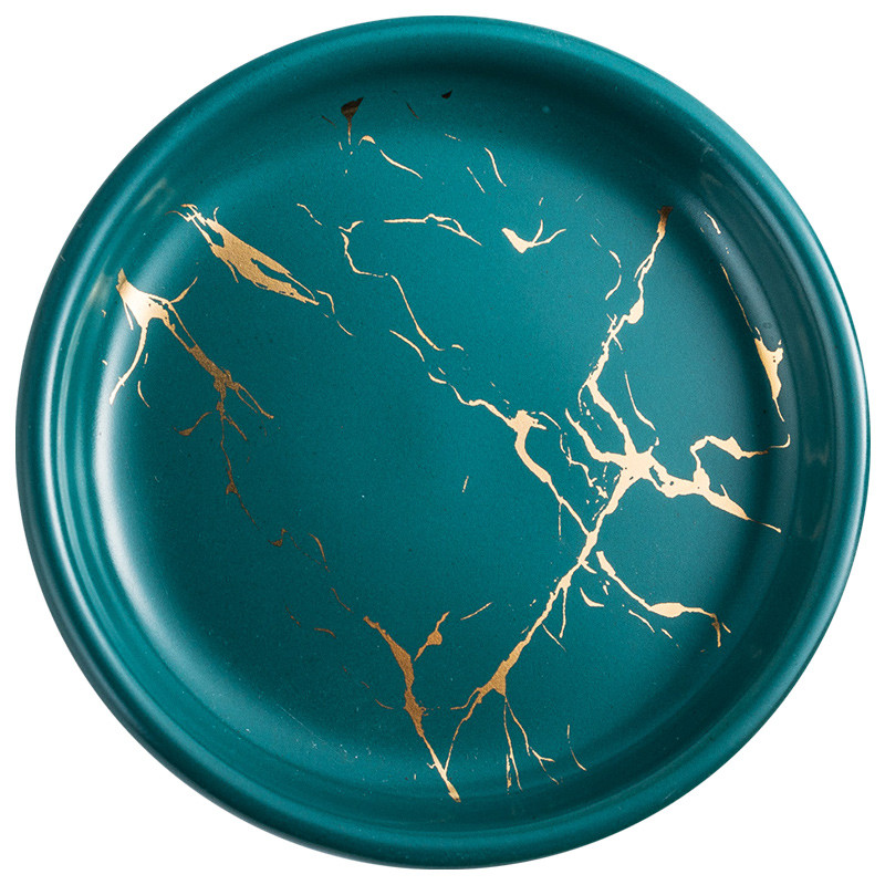 Nordic Ins Wind Marble Auksinė keraminė muilo indas Creative Home Vonios kambario dekoravimo priedai Apvali keraminė muilo dėžutė