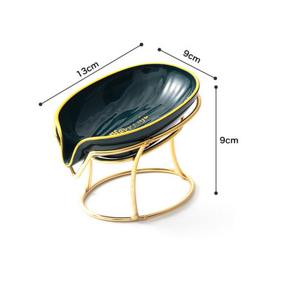 Luksuzna kutija za sapun u obliku lista Kupaonski držač posudice za sapun Drenaža za tuširanje Posuda za sapun Stalak za odlaganje kupaonskog pribora