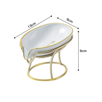 Luksuzna kutija za sapun u obliku lista Kupaonski držač posudice za sapun Drenaža za tuširanje Posuda za sapun Stalak za odlaganje kupaonskog pribora