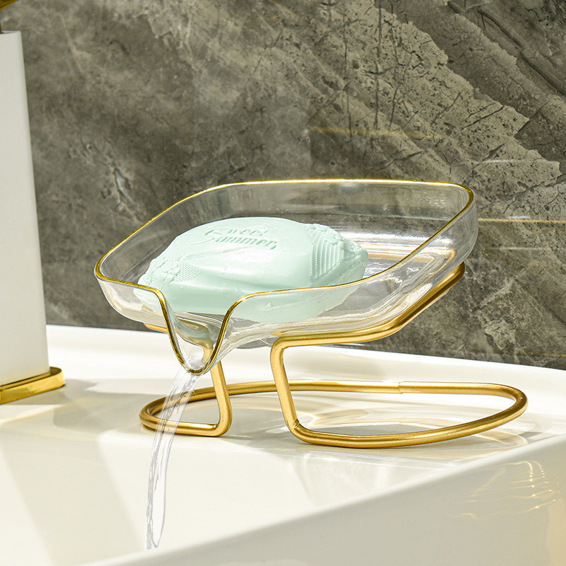 Luksuzna kutija za sapun u obliku lista Kupaonski držač posudice za sapun Drenaža za tuširanje Posuda za sapun Stalak za odlaganje kupaonskog pribora