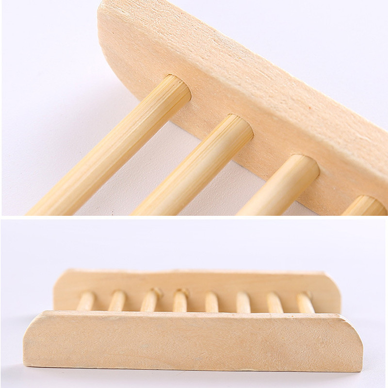 5/10 db fából készült bambusz lefolyószappan tartó mosogatószappan állvány tányér doboz tartály Szappantartó tároló rendszerező otthoni fürdőszobai kiegészítők