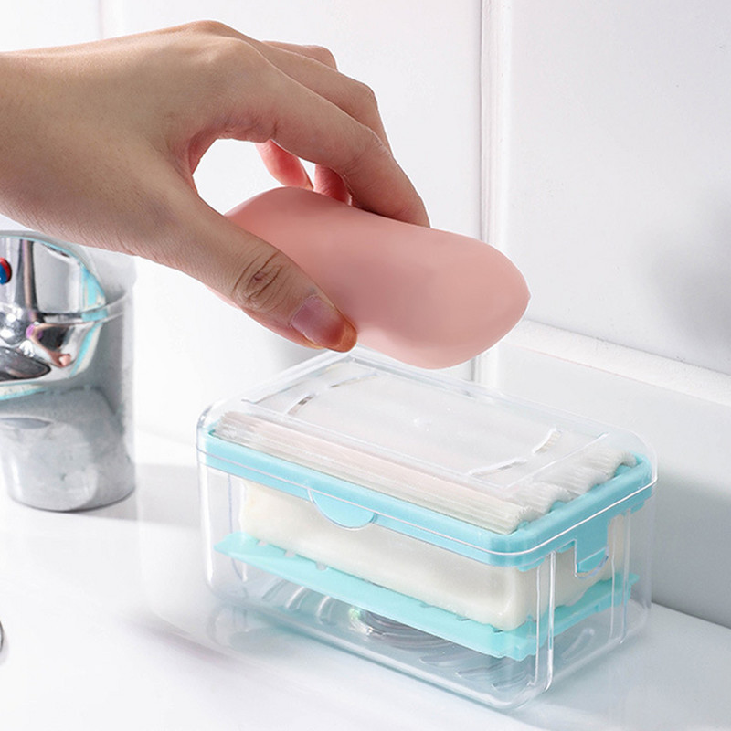 Kūrybinė skalbinių muilo dėžutė Buitinė daugiafunkcė volelių muilo burbulų laikymo dėžutė dušo drenažo muilo laikiklio dėžutė vonios reikmenys