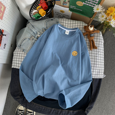 Férfi blúz hosszú ujjal és hímzéssel