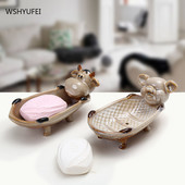 Nordijski crtani film Svinja Krava Keramička posuda za sapun Donje rublje Spremnik za sapun Nakit Sat Stalak za pohranu Hotelski dom Kupaonski ukras Poklon