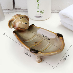 Nordijski crtani film Svinja Krava Keramička posuda za sapun Donje rublje Spremnik za sapun Nakit Sat Stalak za pohranu Hotelski dom Kupaonski ukras Poklon