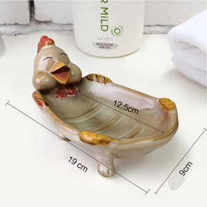 Nordijski crtani film Svinja Krava Keramička posuda za sapun Donje rublje Spremnik za sapun Nakit Sat Stalak za pohranu Hotelski dom Kupaonski ukras Poklon
