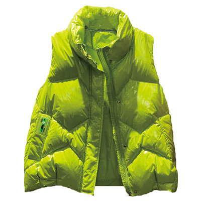 Šiuolaikinė moteriška liemenė su aukšta apykakle ir kišene