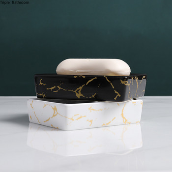 1 τεμ. Κεραμικά μονόχρωμο Πιάτο σαπουνιού Nordic Style Τετράγωνη βάση σαπουνιού Δοχείο αποθήκευσης κουζίνας Δίσκος αξεσουάρ μπάνιου σπιτιού