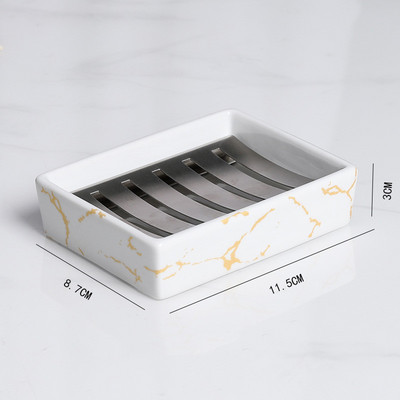1 vnt Keramika Vienspalvis Muilo indas šiaurietiško stiliaus kvadratinis muilo laikiklis Virtuvės laikymo indas Namų vonios kambario reikmenys padėklas