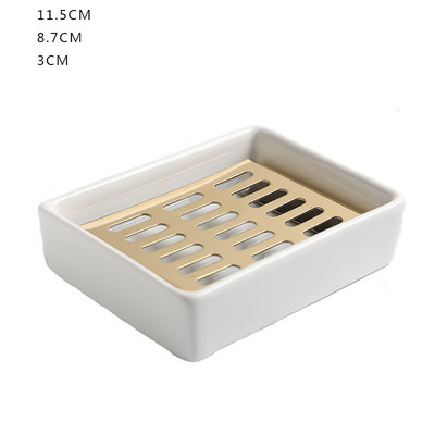 1 vnt Keramika Vienspalvis Muilo indas šiaurietiško stiliaus kvadratinis muilo laikiklis Virtuvės laikymo indas Namų vonios kambario reikmenys padėklas