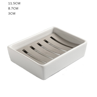 1 vnt Keramika Vienspalvis Muilo indas šiaurietiško stiliaus kvadratinis muilo laikiklis Virtuvės laikymo indas Namų vonios kambario reikmenys padėklas