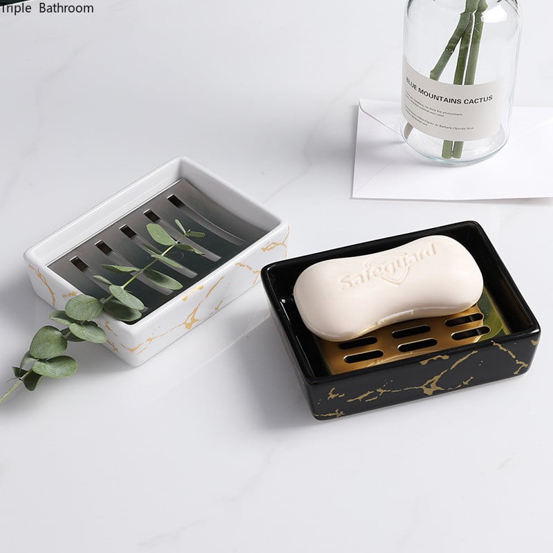 1 vnt Keramika Vienspalvis Muilo indas šiaurietiško stiliaus kvadratinis muilo laikiklis Virtuvės laikymo indas Namų vonios kambario reikmenys padėklas