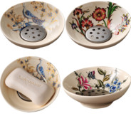 Europski stil Visokokvalitetne okrugle posude za sapun Kućni hotelski WC Dekoracija doma Praktični dvoslojni drenažni držač za sapunLFB596