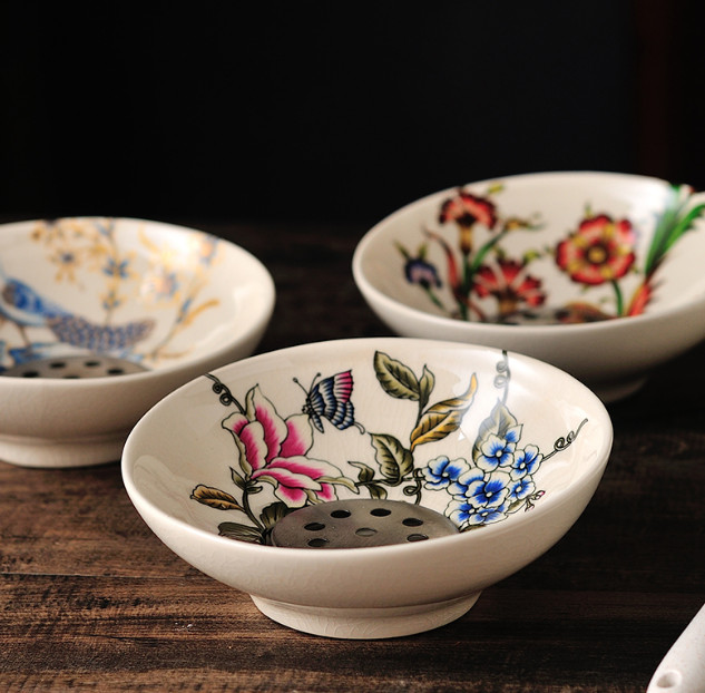 Europski stil Visokokvalitetne okrugle posude za sapun Kućni hotelski WC Dekoracija doma Praktični dvoslojni drenažni držač za sapunLFB596