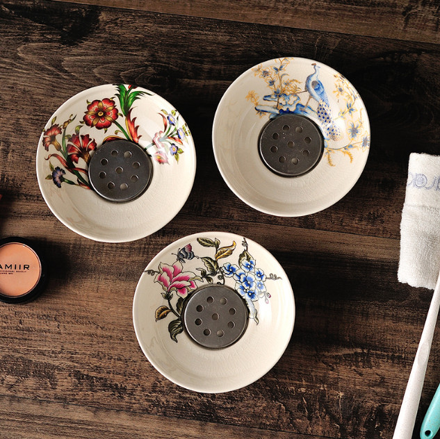 Europski stil Visokokvalitetne okrugle posude za sapun Kućni hotelski WC Dekoracija doma Praktični dvoslojni drenažni držač za sapunLFB596