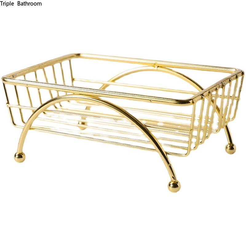 1 db arany rozsdamentes acél szappantartó doboz könnyű luxus téglalap otthoni fürdőszobai szappantartó tartály fürdőszobai tároló kellékek