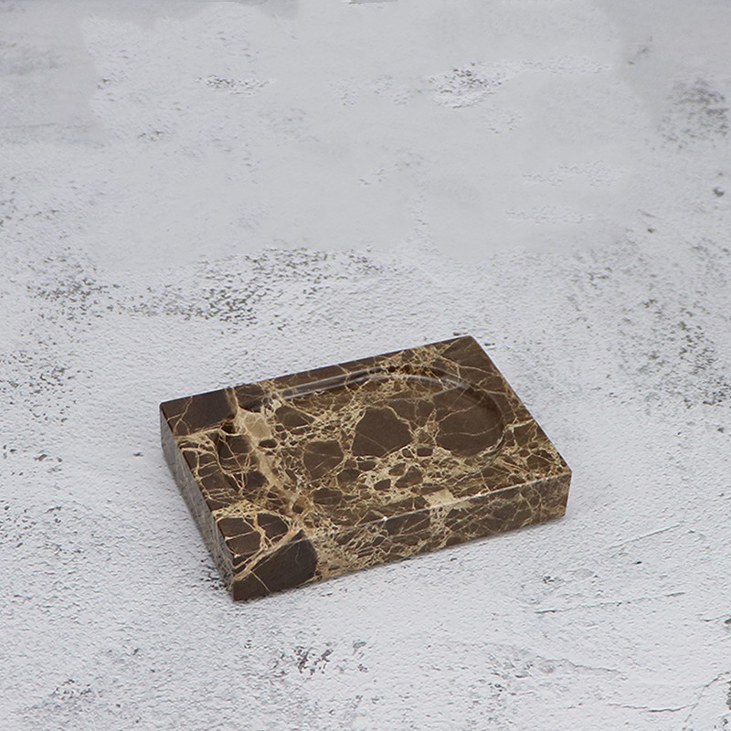 1db európai luxus márvány szappantartó Hordozható utazási fürdőszobai kiegészítők Tárolóeszközök Szappantányér tálca Tároló állvány