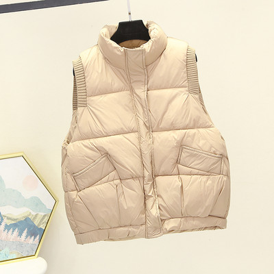 Ženski casual prsluk s džepom i visokim ovratnikom novi model