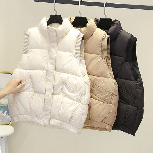 Ženski casual prsluk s džepom i visokim ovratnikom novi model