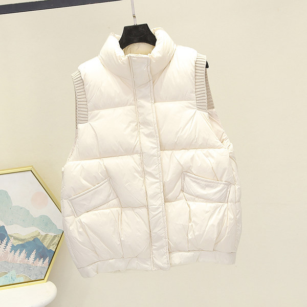 Ženski casual prsluk s džepom i visokim ovratnikom novi model