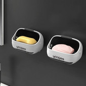 Kreatív falra akasztható szappandoboz lefolyóvízzel zuhanyszappantartó dizájnos burkolattal Könnyen felszerelhető fürdőszobai kellékek