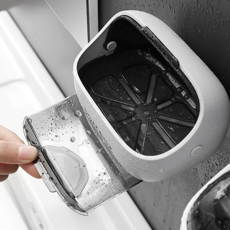 Kreatív falra akasztható szappandoboz lefolyóvízzel zuhanyszappantartó dizájnos burkolattal Könnyen felszerelhető fürdőszobai kellékek