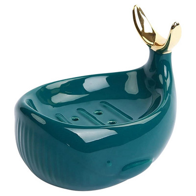 Banginio formos keraminė muilo indas su nutekėjimo juostele Keraminė muilo dėžutė Vonios kambarys Dušas Žuvies uodegos žiedo rėmas Muilo dėžutė