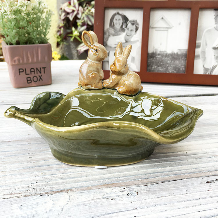 Mieli porcelianiniai zuikių mylėtojai Muilo indas Dekoratyvinė keramika Kiškis Miniatiūrinis muilo laikiklis Vonios kambario papuošalai Dovanų amatų reikmenys