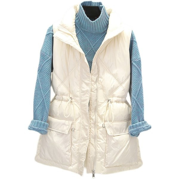 Novi model ženskog prsluka sa vezicama u struku i džepu