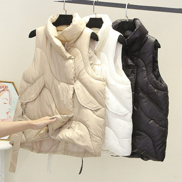 Női alkalmi mellény nagy gallérral