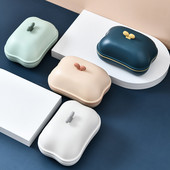 Nešiojamo muilo dėklo laikiklio sandarinimo dėžutė Dvisluoksnė nutekėjimo lentyna Lėkštės indų lentyna su dangčiu Virtuvė Namų vonios kambarys Dušas