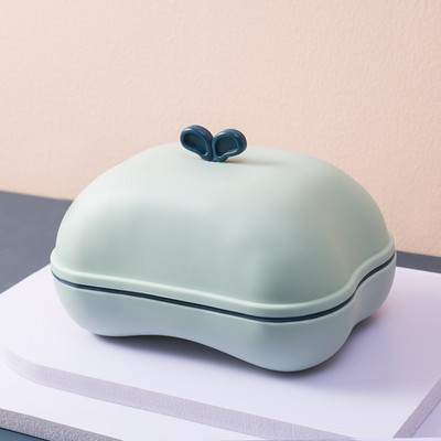 Nešiojamo muilo dėklo laikiklio sandarinimo dėžutė Dvisluoksnė nutekėjimo lentyna Lėkštės indų lentyna su dangčiu Virtuvė Namų vonios kambarys Dušas