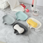 Cutie de săpun multifuncțională din silicon moale, oală de săpun, perie, cutie de scurgere, suport de scurgere de bucătărie, suport pentru burete pentru săpun pentru baie.