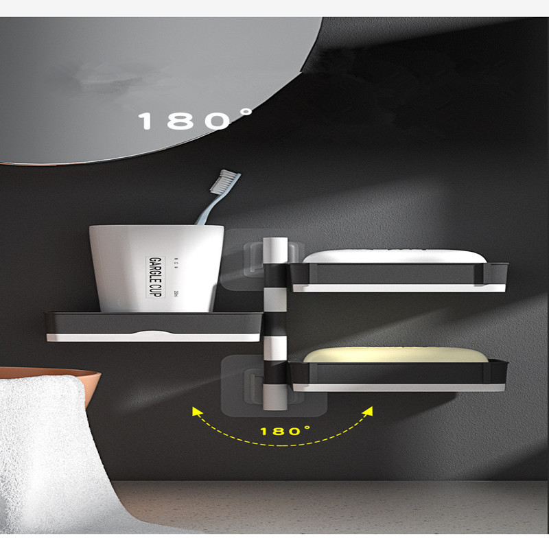 Okretna višeslojna vakuumska posuda za sapun Kupaonska zidna kutija za sapun Držač za sapun Putni kupaonski dodaci Salle De Bain