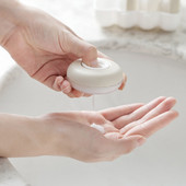 4 vnt./komplektas Nešiojamas apvalios emulsijos laikymo dėžutės rinkinys Kelioninis stumdomas rankų plovimo muilas, skysto butelio tvarkyklės dozatoriaus talpykla