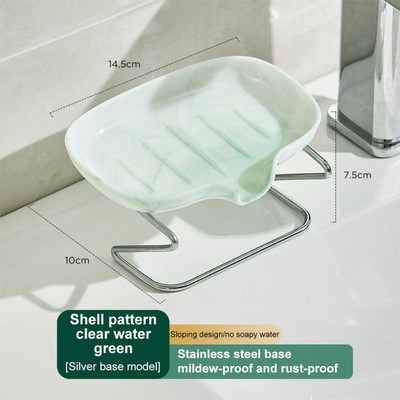 Szappandoboz tálca Új könnyű luxus stílusú Kreatív szappandoboz Fürdőszoba WC Háztartási lefolyó mentes perforált szappantartó Szappantartó tálca