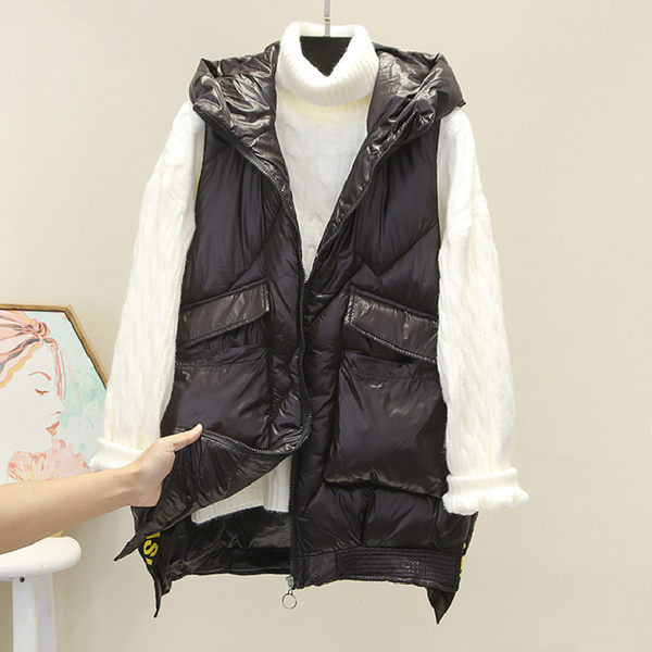 Alkalmi női mellény cipzárral és zsebbel