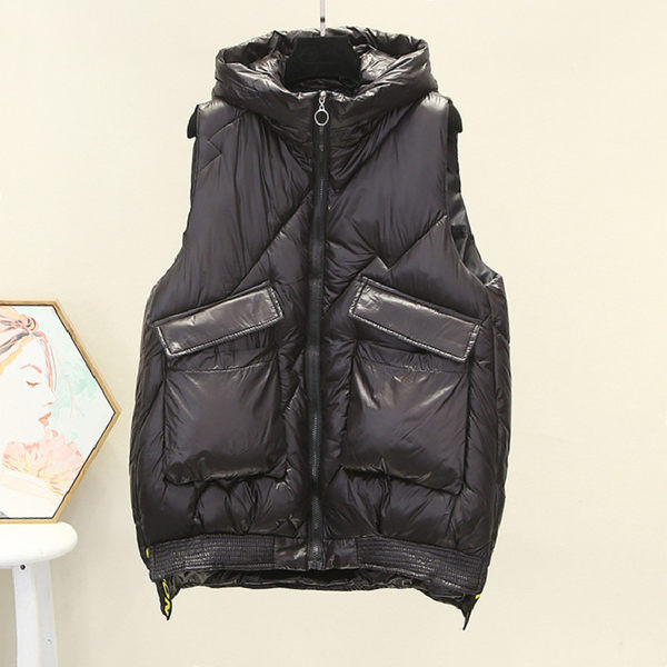 Alkalmi női mellény cipzárral és zsebbel