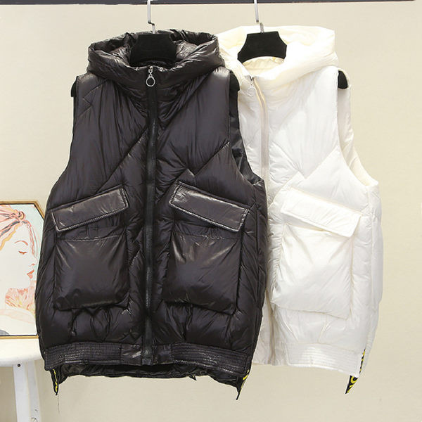 Alkalmi női mellény cipzárral és zsebbel