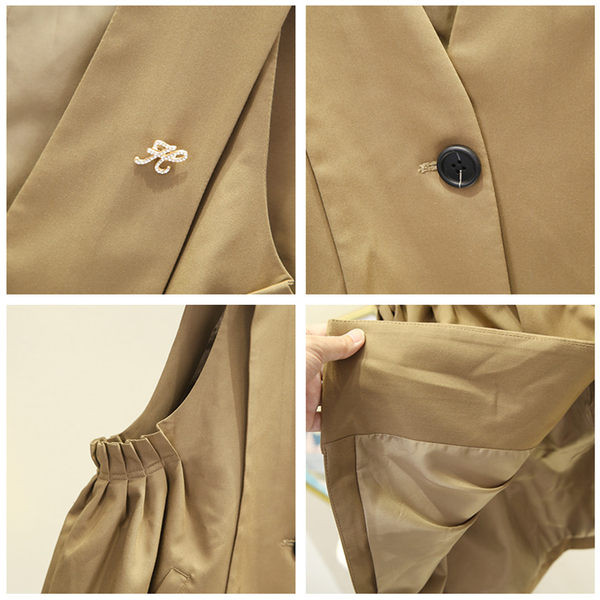 Vesta eleganta de dama cu nasturi si decolteu in V