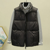 Ležeran ženski prsluk s patentnim zatvaračem i džepom