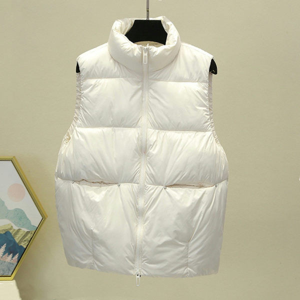 Ležeran ženski prsluk s patentnim zatvaračem i džepom