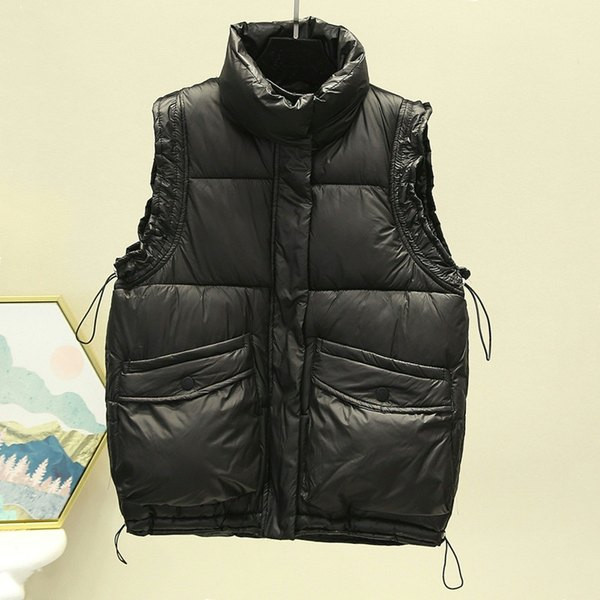 Széles modell női mellény magas gallérral