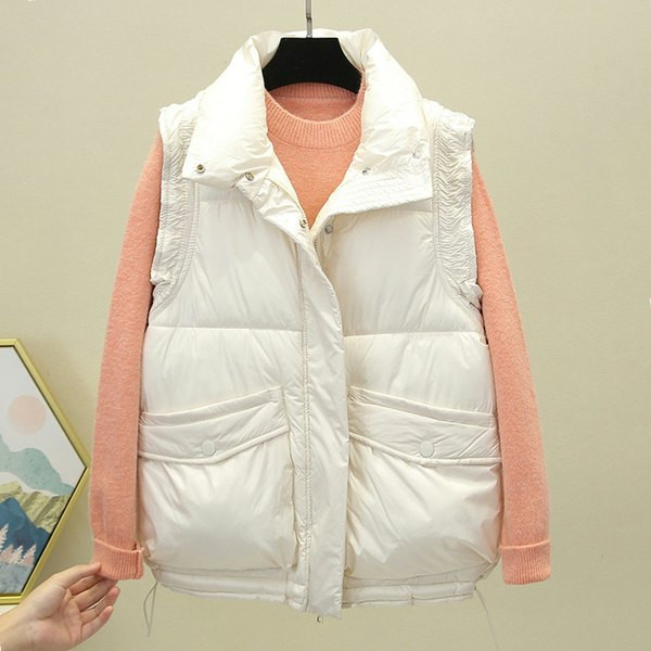 Széles modell női mellény magas gallérral