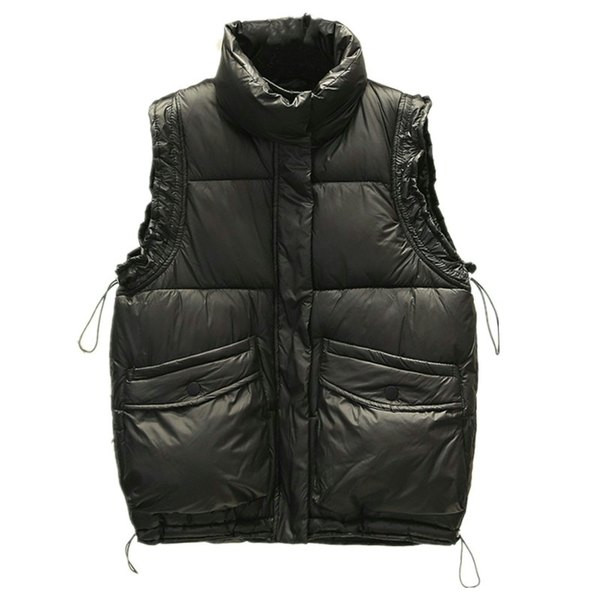 Széles modell női mellény magas gallérral