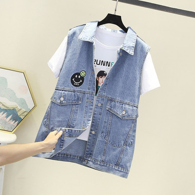 Moteriška liemenė su mini raštu ir kišene