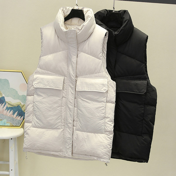 Vesta de dama cu fermoar si buzunar mare