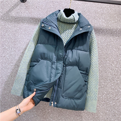 Női magas galléros cipzáras mellény